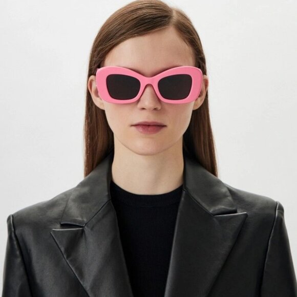 NEW AM0434S 004 ALEXANDER MCQUEEN SUNGLASSES PINK CAT EYE WOMEN EYEWEAR - Picture 5 of 6